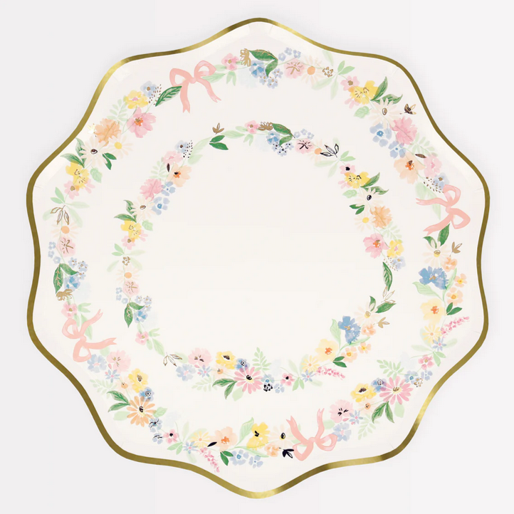 Elegant Floral Dinner Plates (8pk)