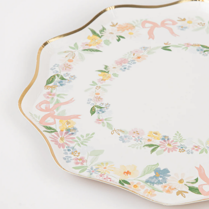 Elegant Floral Dinner Plates (8pk)