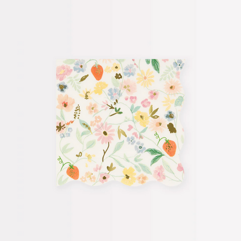 Elegant Floral Small Napkins (16pk)