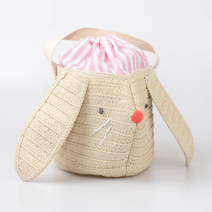 Stripy Ear Bunny Basket Bag