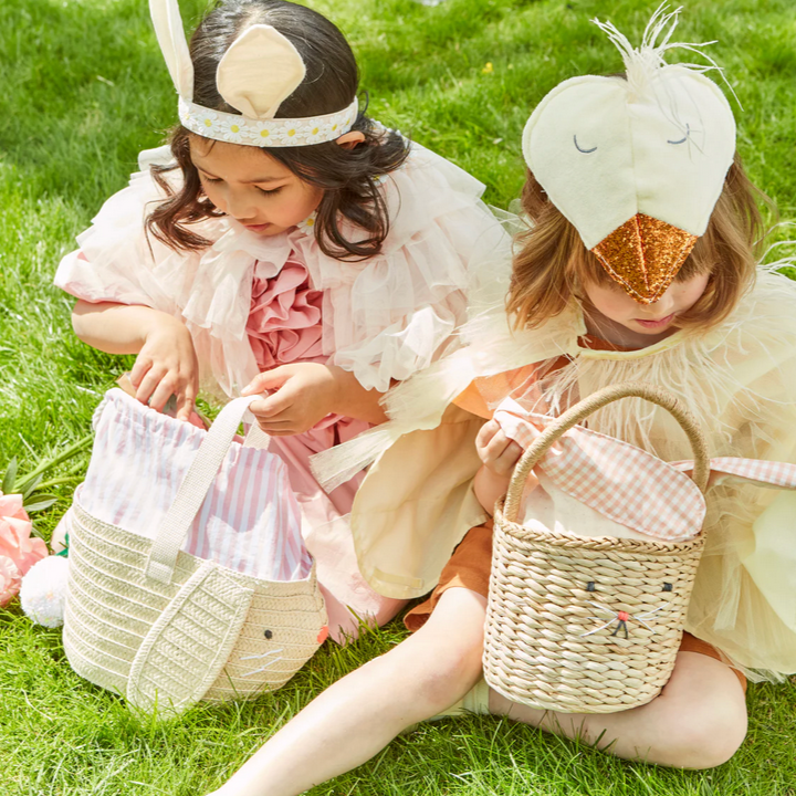 Stripy Ear Bunny Basket Bag