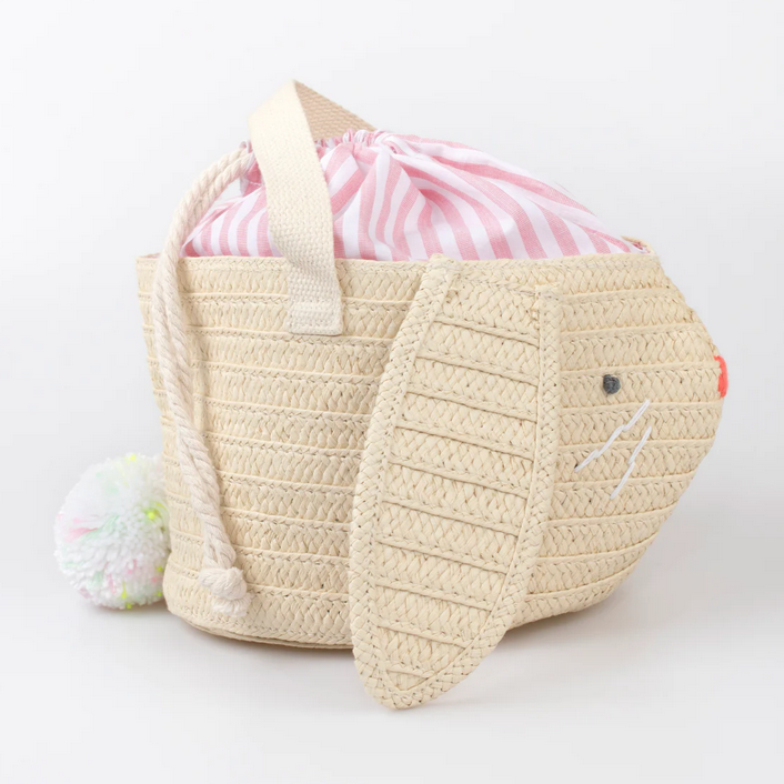 Stripy Ear Bunny Basket Bag