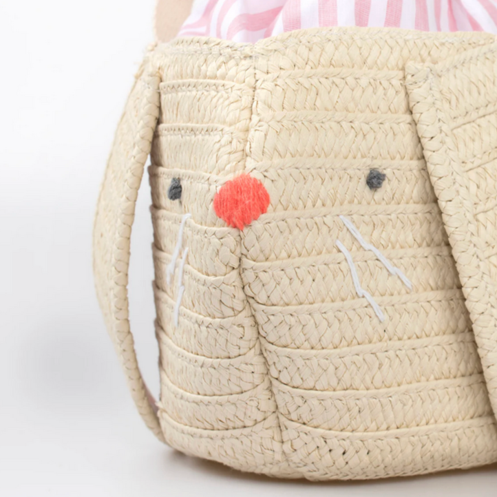 Stripy Ear Bunny Basket Bag