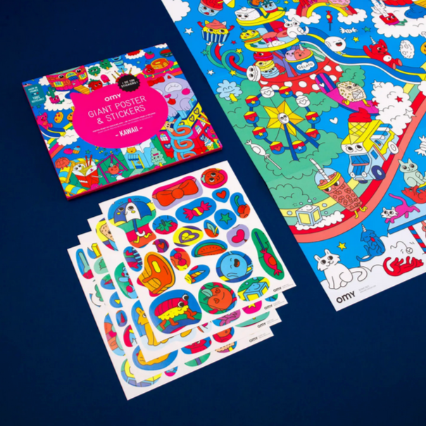Kawaii Giant Sticker Poster