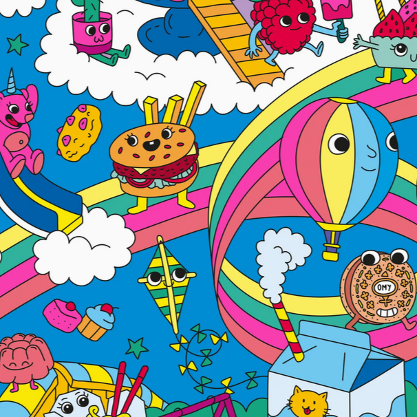 Kawaii Giant Sticker Poster