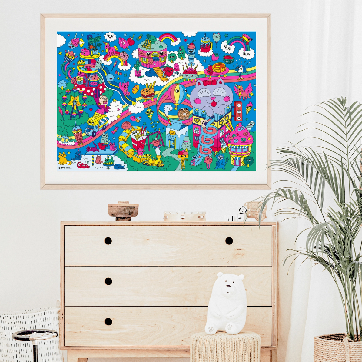 Kawaii Giant Sticker Poster