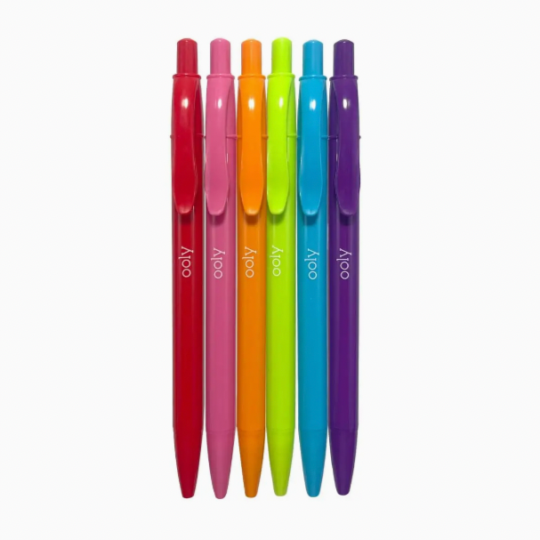 Bright Writers Colored Ballpoint Pens - set of 6