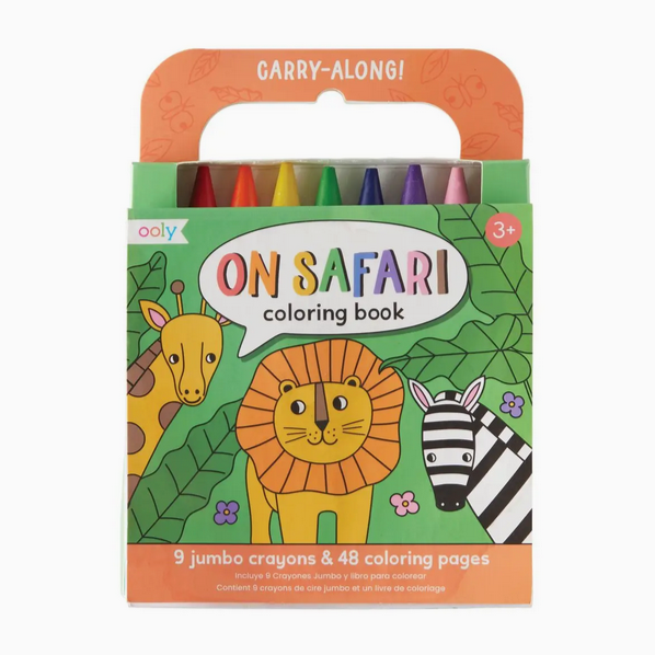 Carry Along Crayon & Coloring Book Kit -Safari