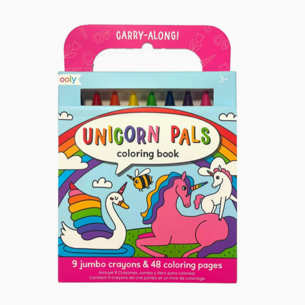 Carry Along Crayon & Coloring Book Kit -Unicorn Pals