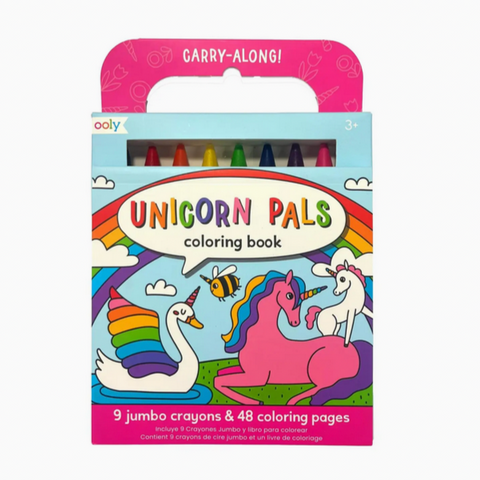 Carry Along Crayon & Coloring Book Kit -Unicorn Pals (3-5yrs)
