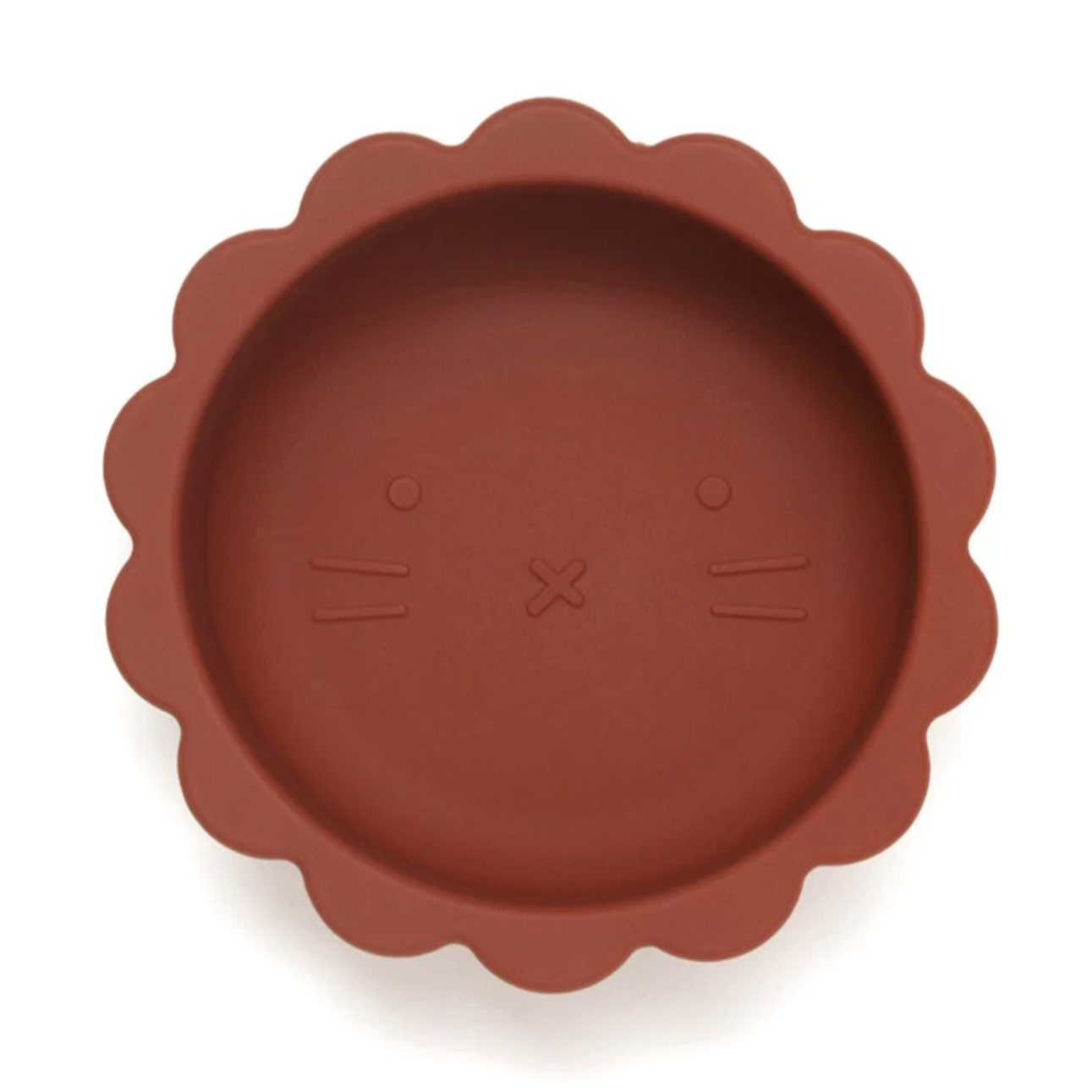 Silicone Suction Bowl Lion - baked clay