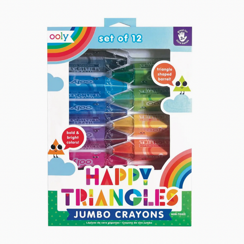 Happy Triangles Jumbo Crayons - set of 12