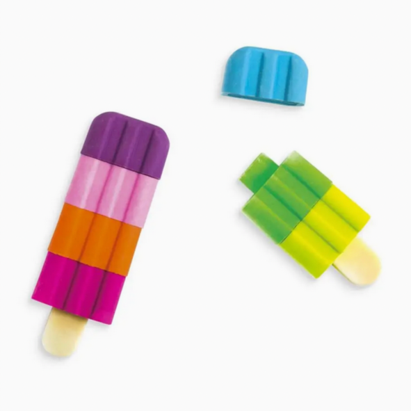 Icy Pops Scented Puzzle Erasers - set of 4