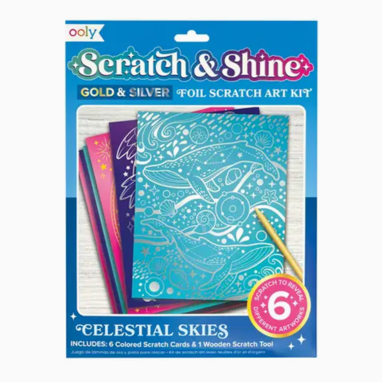 Scratch & Shine Scratch Cards - Celestial Skies (7pcs set)
