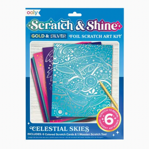 Scratch & Shine Scratch Cards - Celestial Skies (7pcs set) (12-14yrs)
