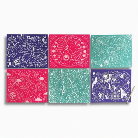 Scratch & Shine Scratch Cards - Celestial Skies (7pcs set)