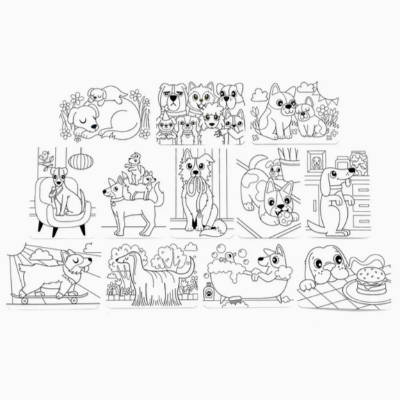 Undercover Art Hidden Patterns Coloring Activity - Dog Days -6yrs+