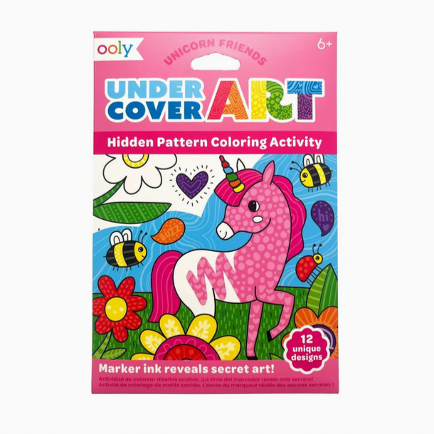 Undercover Art Hidden Patterns Coloring Activity - Unicorn Friends