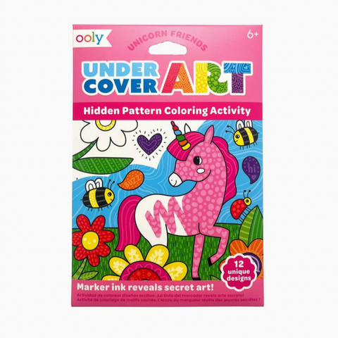 Undercover Art Hidden Patterns Coloring Activity - Unicorn Friends -6yrs+
