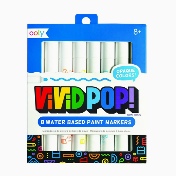 Vivid Pop! Water Based Paint Markers - 8 Colors