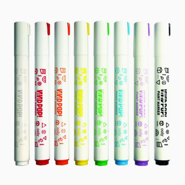 Vivid Pop! Water Based Paint Markers - 8 Colors -8yrs+