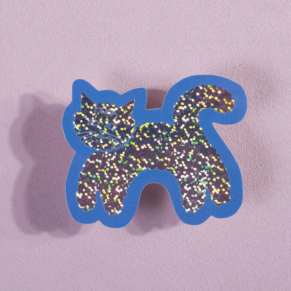 Cloud Cat Glitter Sticker