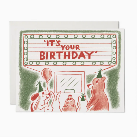 Birthday Marquee Card -birthday