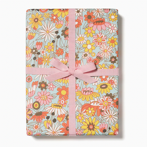 Groovy Bloom Wrapping Paper -roll of 3 sheets