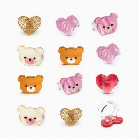 Valentines Bears & Hearts Mix Rings