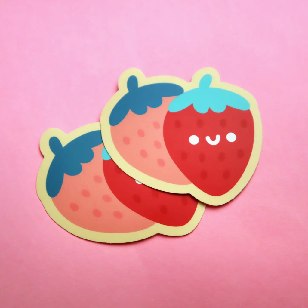 Strawberry Sticker -Vica Lew