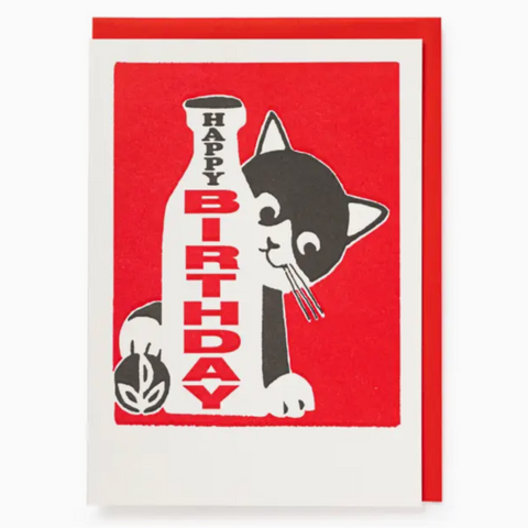 Happy Birthday Cat Greeting Card -birthday