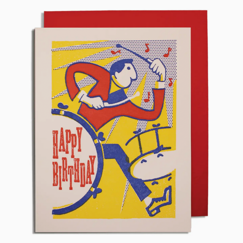 Birthday Drummer Greeting Card -birthday
