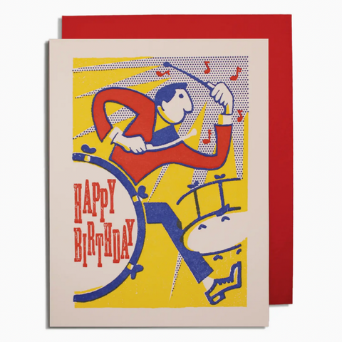 Birthday Drummer Greeting Card -birthday