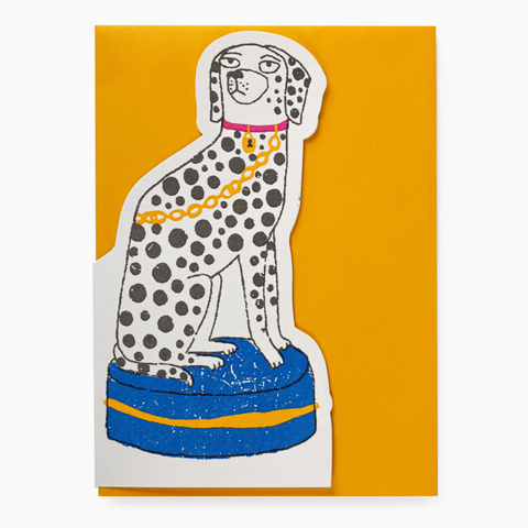 Dalmatian Cut-Out Greeting Card -Charlotte Farmer -blank