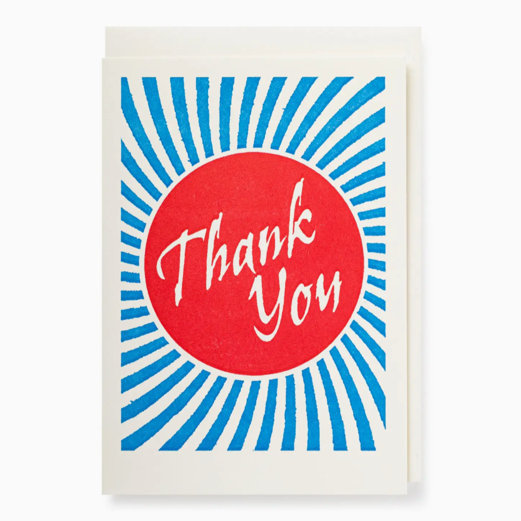 Thank You Rays Notelet Card -thank you