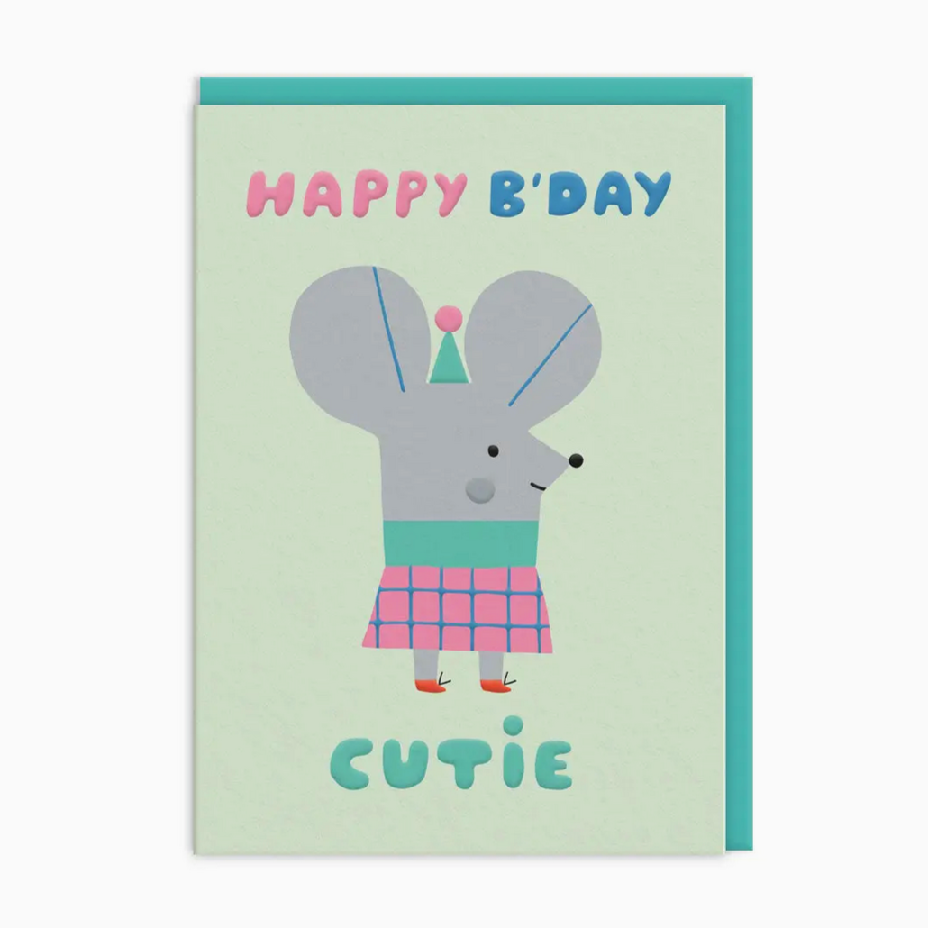 Cutie Mouse Birthday Card  -Suzy Ultman -birthday