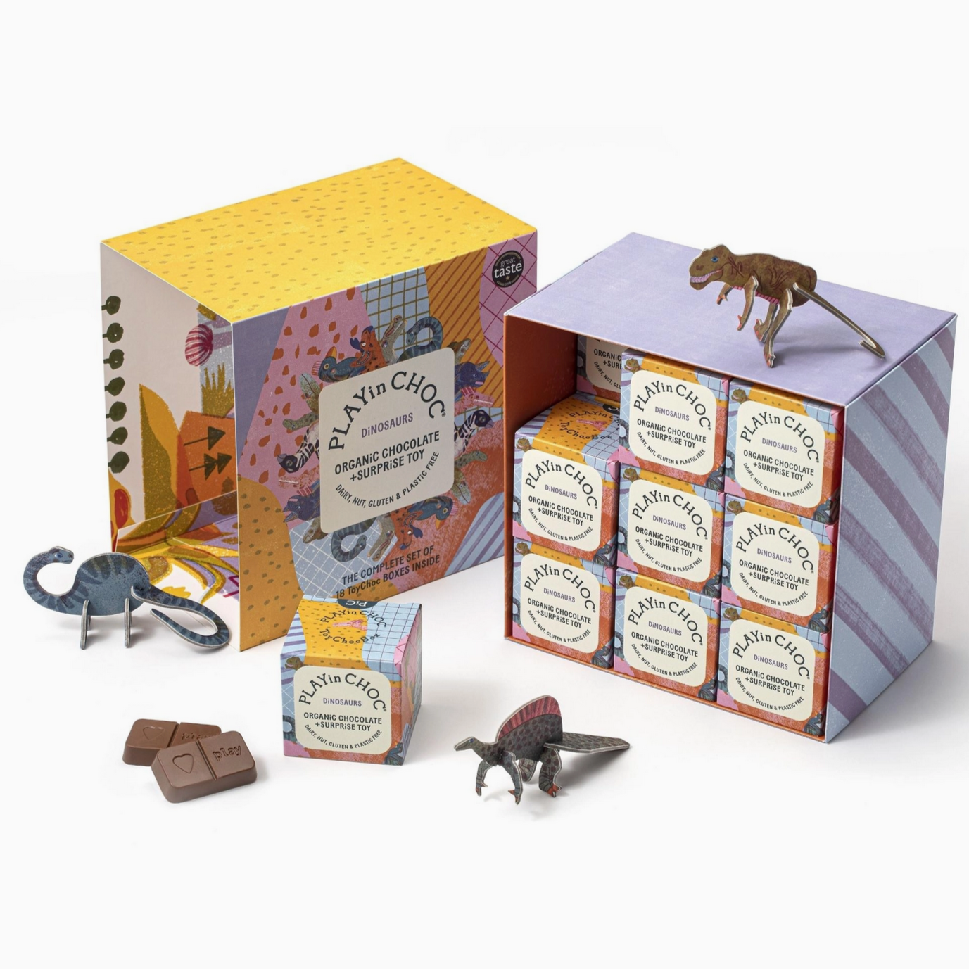 Organic Chocolates + Toy - dinosaurs