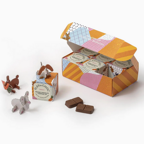 Organic Chocolates + Toy - rabbits