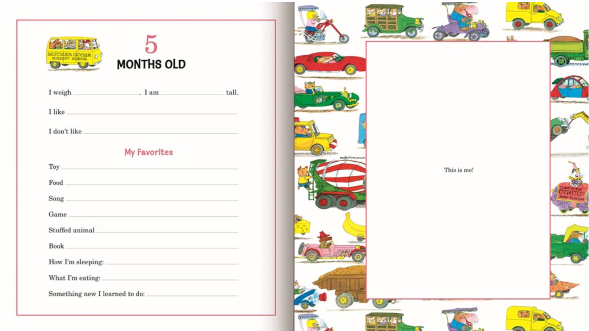 Richard Scarry's Busy, Busy Baby: A Record of Your Baby's First Year (0-12mos)