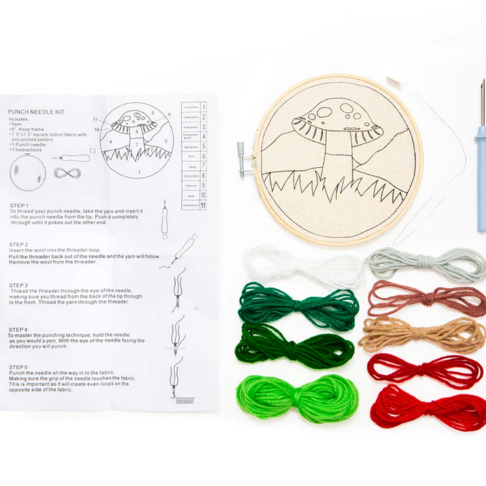 Mushroom Punch Needle Kit