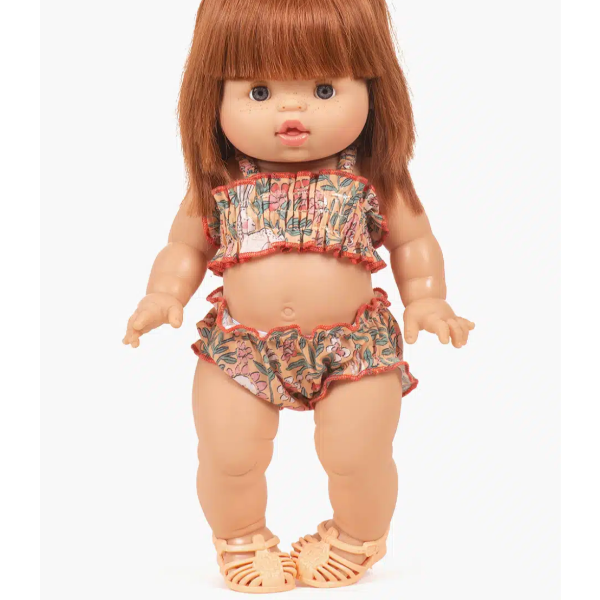 Retro 2-piece bohemian rabbit swimsuit with pouch -34cm