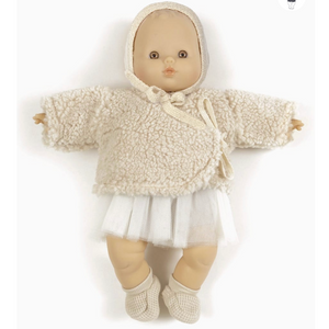 Baby Doll – Clarisse Dressed in her terry wrap cardigan and tutu set -28cm