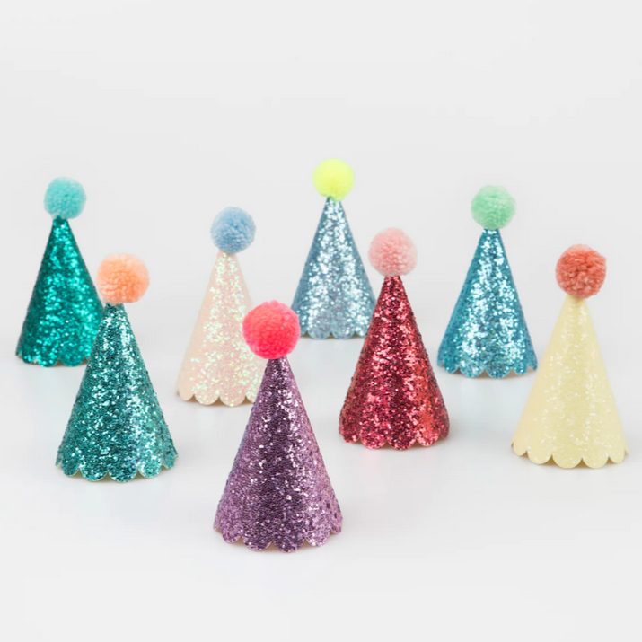 Glitter Mini Party Hats (8pk)