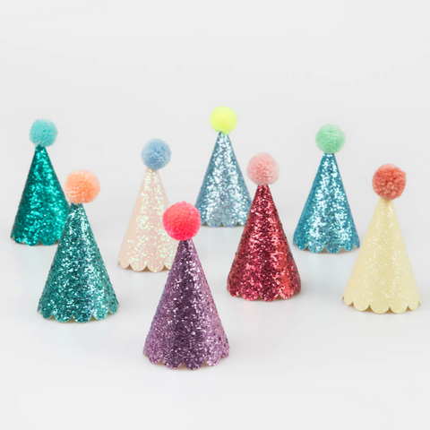 Glitter Mini Party Hats