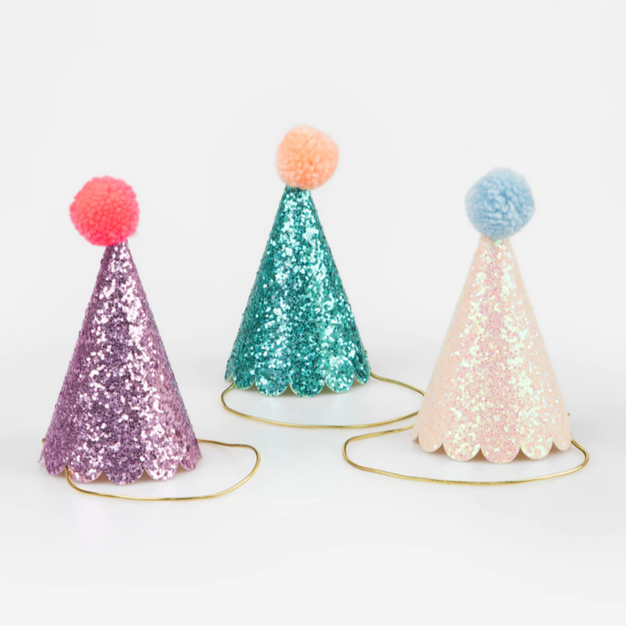 Glitter Mini Party Hats (8pk)