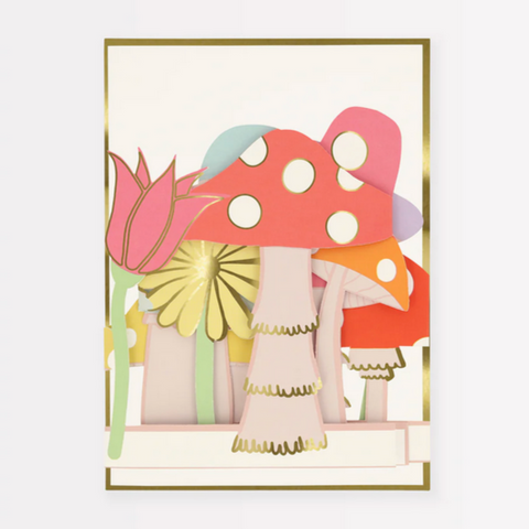 Mushroom Concertina Card -birthday