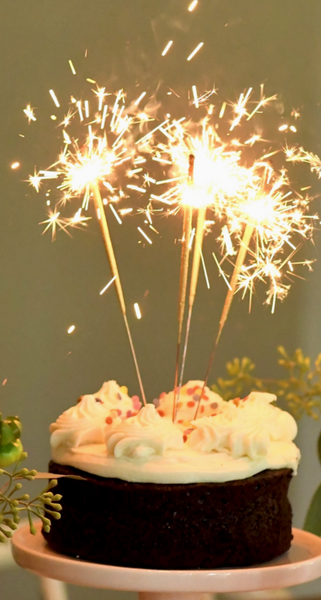 Single Wish Gold Sparkler Birthday Wish/Celebrate