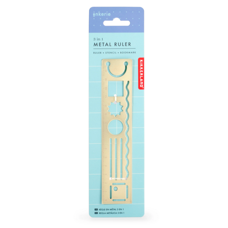 3 in 1 Metal Ruler