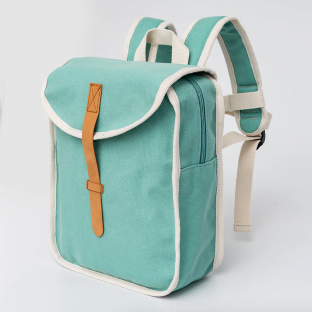 Recycled Cotton Backpack -spearmint (4-8yrs)