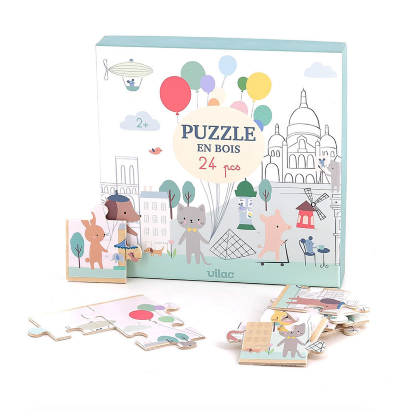 Paris Wooden Puzzle 24pcs - Sarah Betz